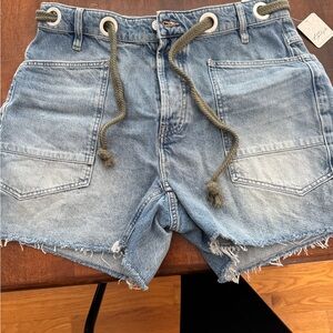 We The Free Blue Denim Shorts